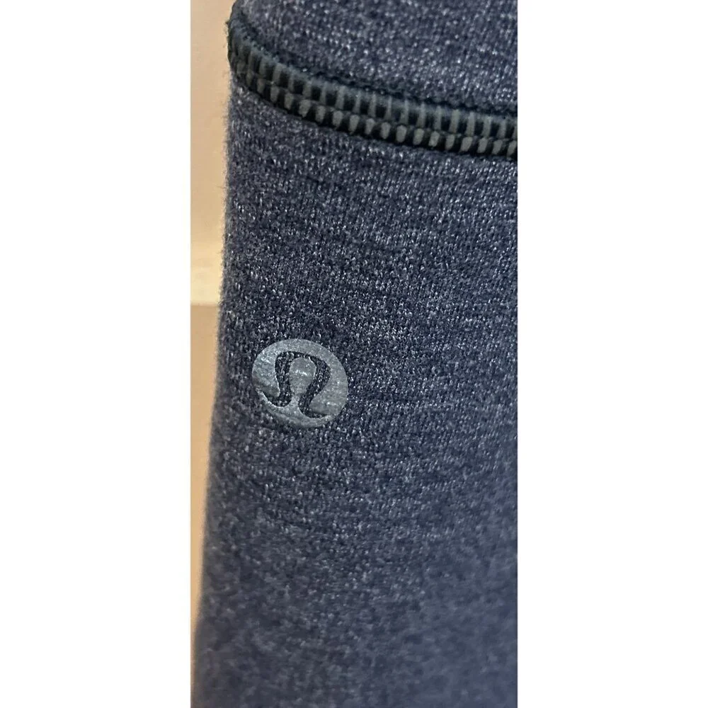Lululemon Joggers Sweatpants Heather Gray Blue Faux Zipper Size Small